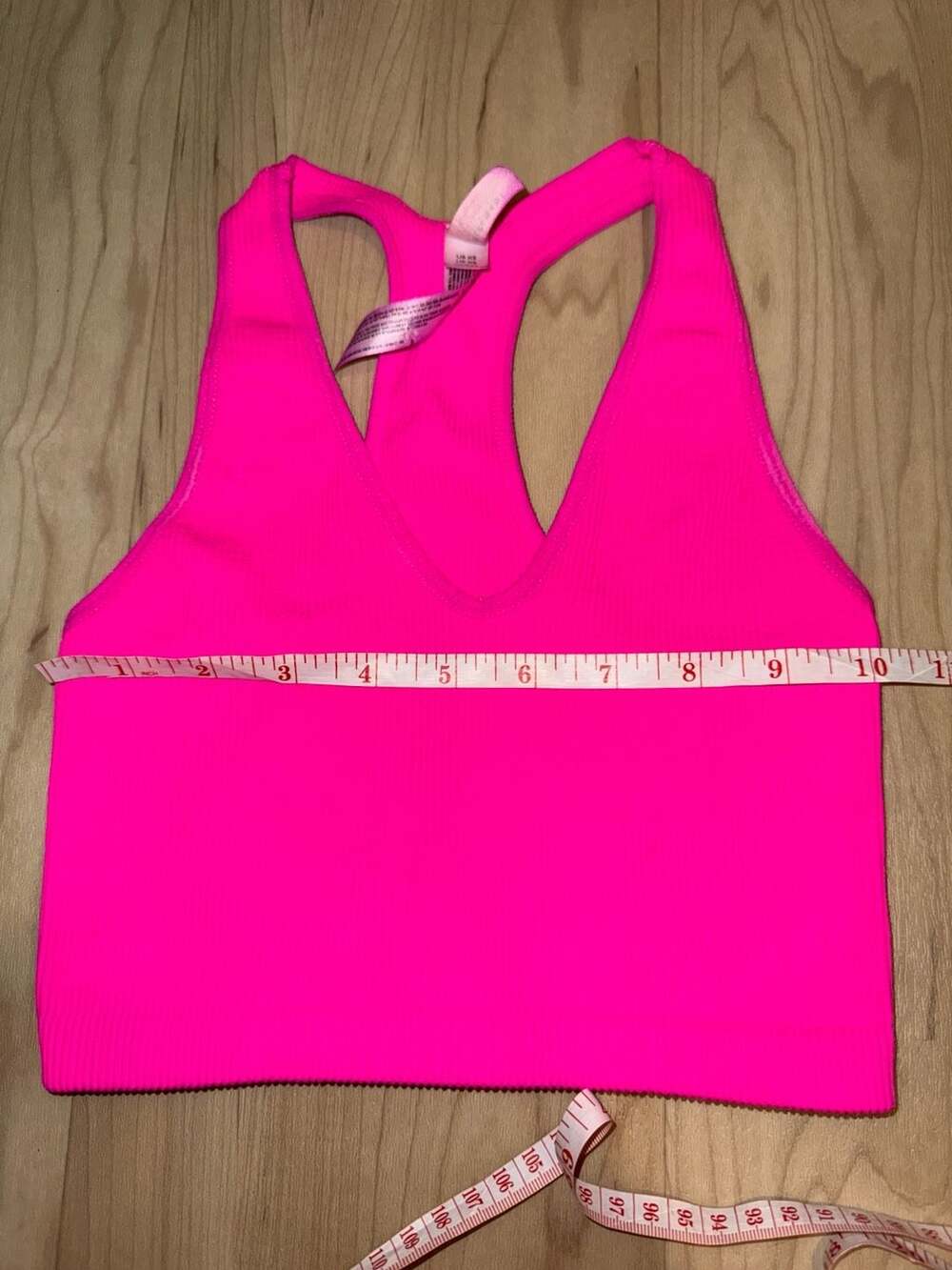 Free People FP Movement Good Karma Crop Tank Top Neon Pink Size XS - Picture 5 of 7